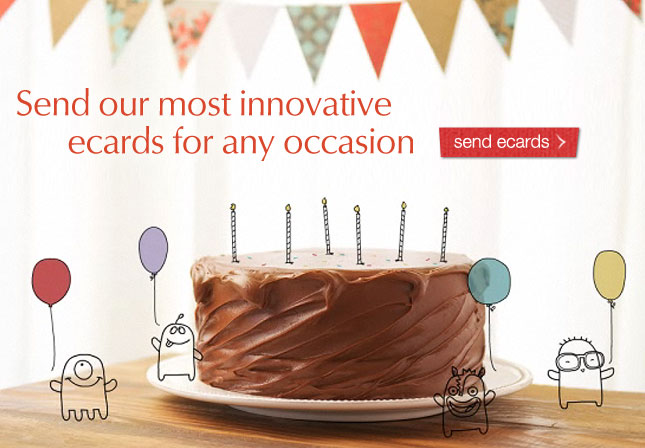 Send our most innovative ecards for any occasion. Send ecards