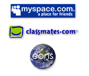 MySpace, Eons, Classmates.com are examples of online communities