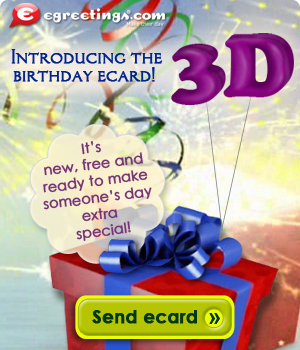 Send now this 3D birthday ecard!