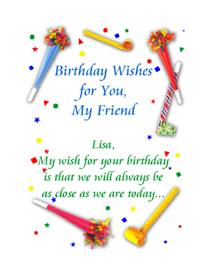 Birthday Wishes For Friends Images. My wish for your irthday