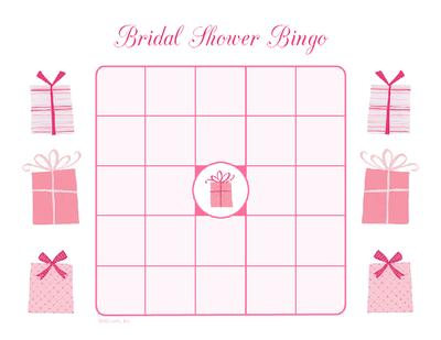 Bridal Shower Bingo To help large gatherings remain focused on the bride