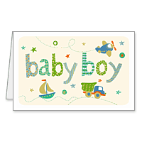 Best Wishes on Your Baby Boy Printable Baby Cards