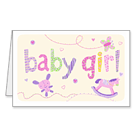 Best Wishes on Your Baby Girl Printable Baby Cards