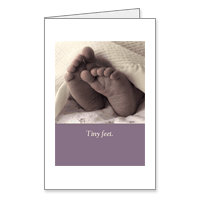 Tiny Feet Printable Baby Cards
