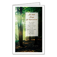 He Will Be Remembered Printable Loss of a Loved One Sympathy Cards