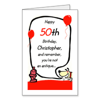 Happy 50th Birthday Printable Milestone Birthday Cards for Adult