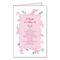 A Daughter is Joy Printable Birthday Cards for Daughter