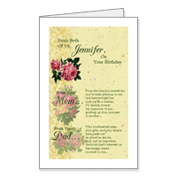 Love from Mom and Dad Printable Birthday Cards for Daughter