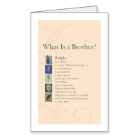 What Is a Brother? Printable Birthday Cards for Brother