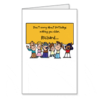 No Need to Worry Printable Birthday Cards for Co-Worker