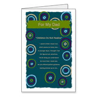 Children Do Not Realize Printable Birthday Cards for Father