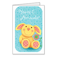 1st Birthday Girl Printable Age Related Birthday Cards for Kids