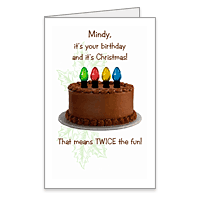 Twice the Fun Printable Christmas Birthday Cards