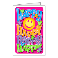Happy Happy Happy Printable Birthday Cards for Teens