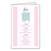 For My Wonderful Sister Printable Birthday Cards for Sister