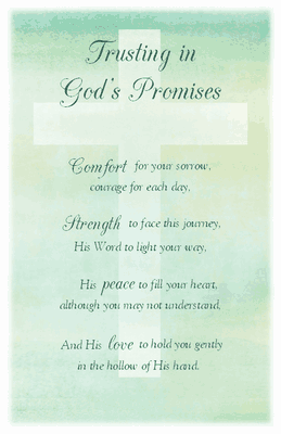 Trusting in God's Promises Greeting Card - Sympathy Printable Card