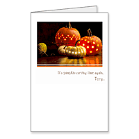 Pumpkin-carving Time Printable Halloween Cards for Anyone