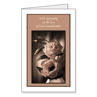 On the Loss of Your Grandmother Printable Sympathy Cards for Family Members