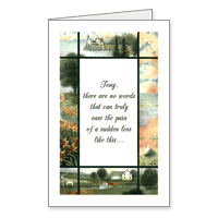 For a Sudden Loss Printable Sympathy Cards