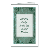 Loss of Brother Printable Sympathy Cards for Family Members