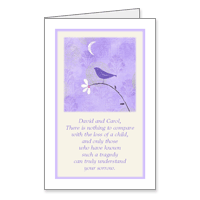 Loss of Child Printable Sympathy Cards for Family Members