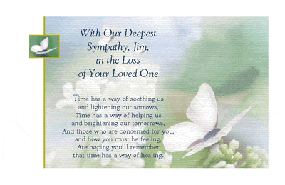 Time Will Bring Peace Greeting Card - Sympathy Printable 