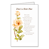 There's a Better Place Printable Loss of a Loved One Sympathy Cards