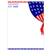 Patriotic Printable Just Because Stationery