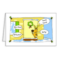 Knock, Knock! It's Christmas! Printable Christmas Cards for Kids