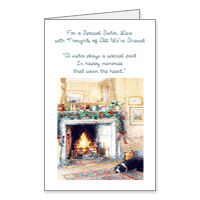 For A Special Sister Printable Christmas Cards for Siblings