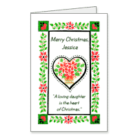 For A Loving Daughter Printable Christmas Cards for Child
