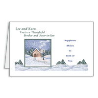 Brother and His Wife Printable Christmas Cards for Siblings