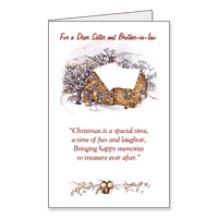 Sister and Her Husband Printable Christmas Cards for Siblings