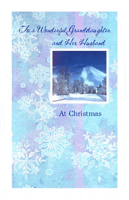 "Granddaughterand Her Husband"  Christmas Printable Card  Blue