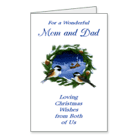 Joy and Love Printable Christmas Cards for Parent