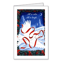 Peace and Love Printable Religious Christmas Cards