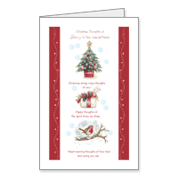 Thoughts of Our Friendship Printable Christmas Cards for Friends