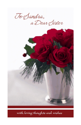 To a Dear Sister Greeting Card - Christmas Printable Card | American