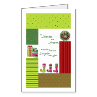Love for Son and Daughter-in-law Printable Christmas Cards for Child