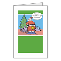 Where's that Puppy? Printable Funny Christmas Cards