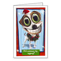 Where's the Eggnog? Printable Funny Christmas Cards