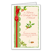 The Wonderful Woman I Married Printable Christmas Cards for Spouse