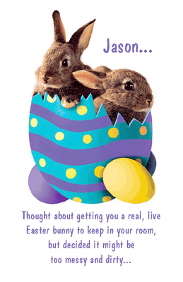 Real Easter Bunny Greeting Card - Easter Printable Card | American