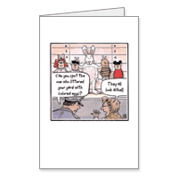Easter Bunny Line-up Printable Funny Easter Cards