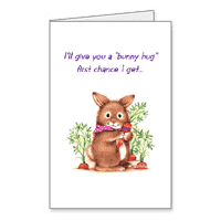 Bunny Hug Printable Easter Cards for Kids