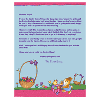 From the Easter Bunny Printable Easter Bunny Letters