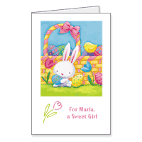 For a Sweet Girl Printable Easter Cards for Kids