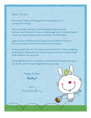 "Easter Bunny Greetings" | Easter Printable Card | Blue Mountain eCards