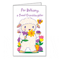 Sweet Wishes for Granddaughter Printable Easter Cards for Grandchild