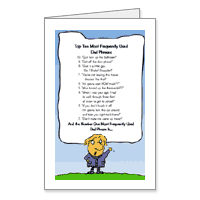 Top Ten Dad Phrases Printable Funny Fathers Day Cards